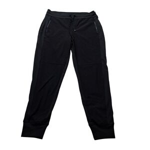 Athleta Headlands Trek‎ Jogger Pants Women's 10 Black Activewear Gym Drawstring